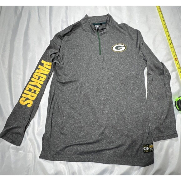 Green Bay Packers Long Sleeve 1/4 Zip 100% Polyester XL NFL Team - Picture 1 of 11